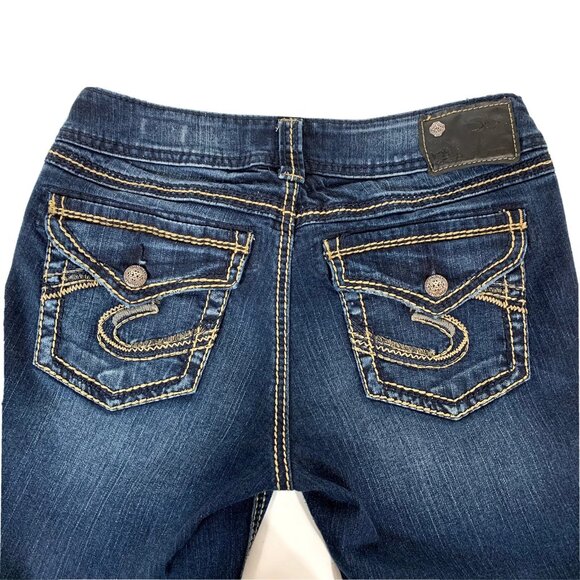 Silver Womens Jeans Size W29/L29 Suki Jeggings Dark Wash Denim Blue - Picture 1 of 16